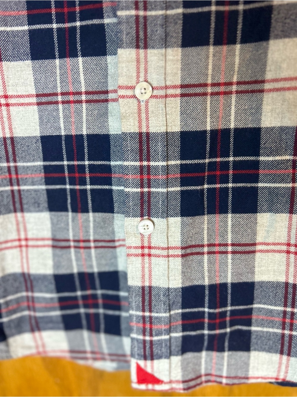 UNTUCKit Men’s Plaid Flannel Button Front Shirt Long Sleeve Blue Large - Picture 5 of 12